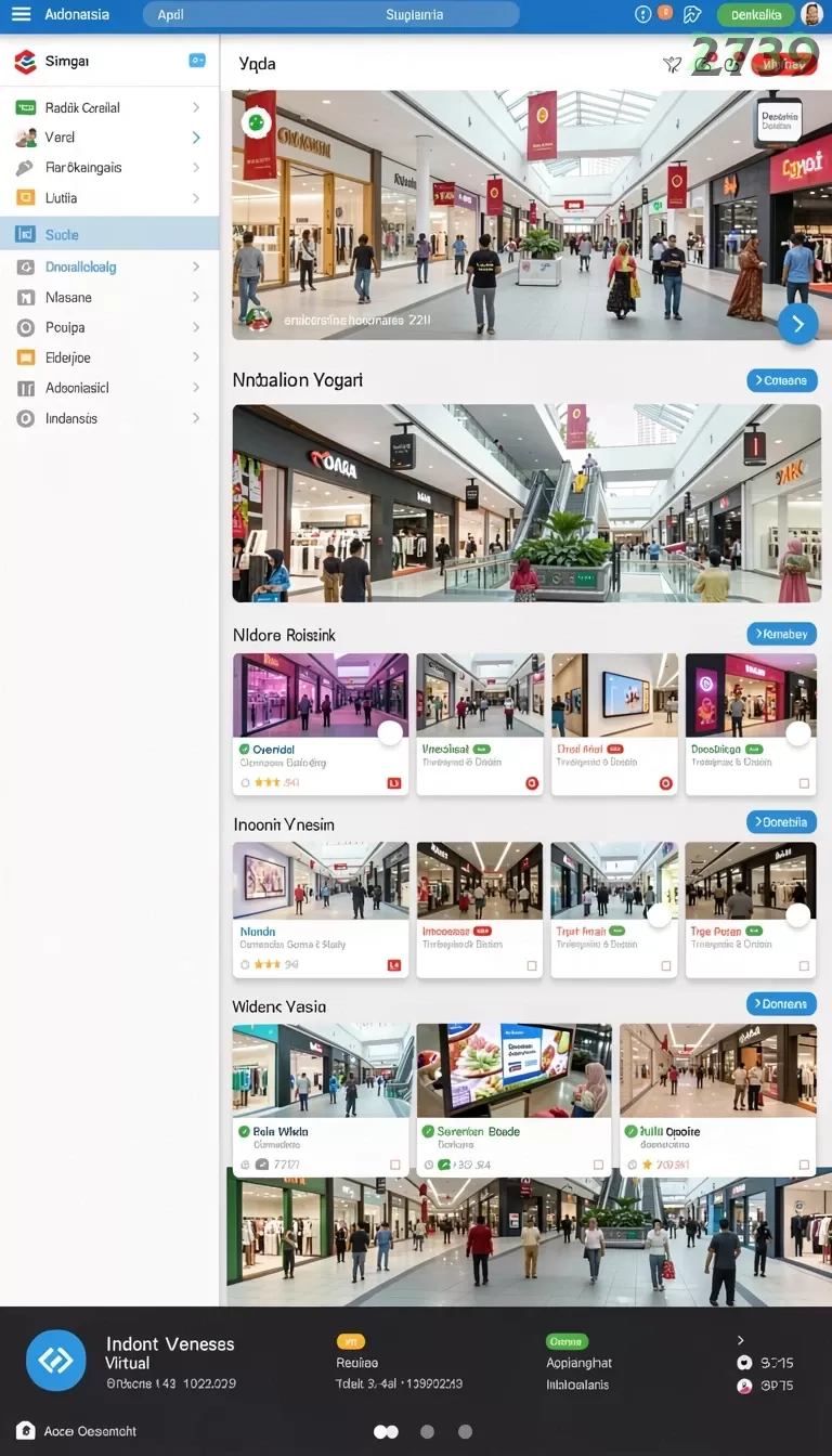 Cuplikan layar UPDATES — menu navigasi