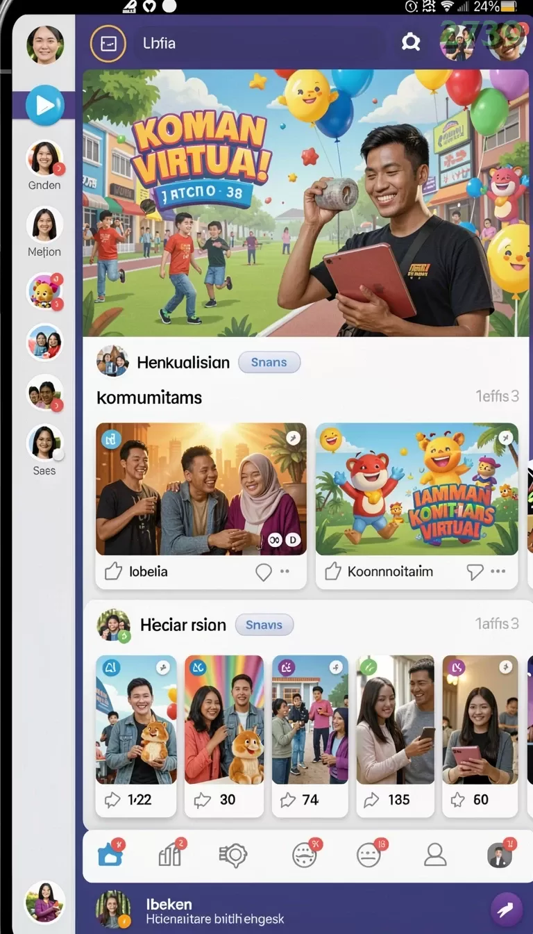 Cuplikan layar SENSASI777 — menu navigasi